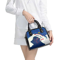 Indigenous Regions of Panama Guna Yala Shoulder Handbag with Regional Map Lobster Graphic and Coral Pattern 1938 - Wonder Print Shop