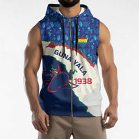 Indigenous Regions of Panama Guna Yala Sleeveless Zip Hoodie with Regional Map Lobster Graphic and Coral Pattern 1938 - Wonder Print Shop