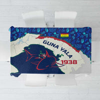 Indigenous Regions of Panama Guna Yala Tablecloth with Regional Map Lobster Graphic and Coral Pattern 1938 - Wonder Print Shop