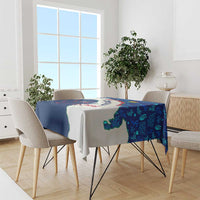 Indigenous Regions of Panama Guna Yala Tablecloth with Regional Map Lobster Graphic and Coral Pattern 1938 - Wonder Print Shop