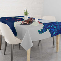 Indigenous Regions of Panama Guna Yala Tablecloth with Regional Map Lobster Graphic and Coral Pattern 1938 - Wonder Print Shop