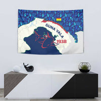 Indigenous Regions of Panama Guna Yala Tapestry with Regional Map Lobster Graphic and Coral Pattern 1938 - Wonder Print Shop