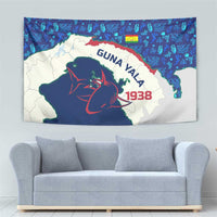 Indigenous Regions of Panama Guna Yala Tapestry with Regional Map Lobster Graphic and Coral Pattern 1938 - Wonder Print Shop