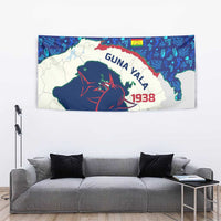 Indigenous Regions of Panama Guna Yala Tapestry with Regional Map Lobster Graphic and Coral Pattern 1938 - Wonder Print Shop