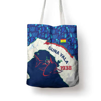 Indigenous Regions of Panama Guna Yala Tote Bag with Regional Map Lobster Graphic and Coral Pattern 1938 - Wonder Print Shop