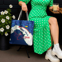 Indigenous Regions of Panama Guna Yala Tote Bag with Regional Map Lobster Graphic and Coral Pattern 1938 - Wonder Print Shop