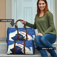 Indigenous Regions of Panama Guna Yala Travel Bag with Regional Map Lobster Graphic and Coral Pattern 1938 - Wonder Print Shop