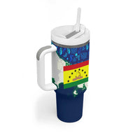 Indigenous Regions of Panama Guna Yala Tumbler With Handle with Regional Map Lobster Graphic and Coral Pattern 1938 - Wonder Print Shop