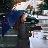Indigenous Regions of Panama Guna Yala Umbrella with Regional Map Lobster Graphic and Coral Pattern 1938 - Wonder Print Shop