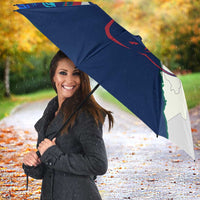 Indigenous Regions of Panama Guna Yala Umbrella with Regional Map Lobster Graphic and Coral Pattern 1938 - Wonder Print Shop