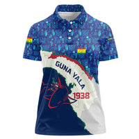 Indigenous Regions of Panama Guna Yala Women Polo Shirt with Regional Map Lobster Graphic and Coral Pattern 1938 - Wonder Print Shop