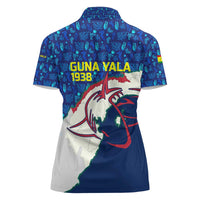 Indigenous Regions of Panama Guna Yala Women Polo Shirt with Regional Map Lobster Graphic and Coral Pattern 1938 - Wonder Print Shop