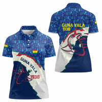 Indigenous Regions of Panama Guna Yala Women Polo Shirt with Regional Map Lobster Graphic and Coral Pattern 1938 - Wonder Print Shop