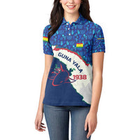 Indigenous Regions of Panama Guna Yala Women Polo Shirt with Regional Map Lobster Graphic and Coral Pattern 1938 - Wonder Print Shop