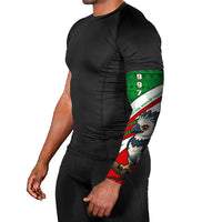 Indigenous Regions of Panama Ngabe-Bugle Arm Sleeves with Harpy Eagle Graphic and Green Red Tribal Pattern 1997 - Wonder Print Shop