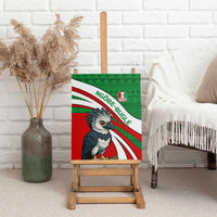 Indigenous Regions of Panama Ngabe-Bugle Canvas Wall Art with Harpy Eagle Graphic and Green Red Tribal Pattern 1997 - Wonder Print Shop