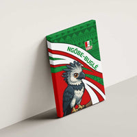 Indigenous Regions of Panama Ngabe-Bugle Canvas Wall Art with Harpy Eagle Graphic and Green Red Tribal Pattern 1997 - Wonder Print Shop