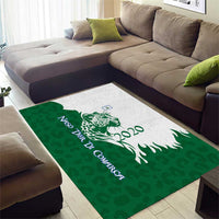 Indigenous Regions of Panama Naso Tjer Di Comarca Area Rug with Jaguar Graphic and Green White Territory and Life 2020 - Wonder Print Shop