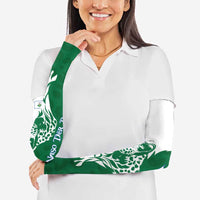 Indigenous Regions of Panama Naso Tjer Di Comarca Arm Sleeves with Jaguar Graphic and Green White Territory and Life 2020 - Wonder Print Shop