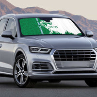 Indigenous Regions of Panama Naso Tjer Di Comarca Auto Sun Shade with Jaguar Graphic and Green White Territory and Life 2020 - Wonder Print Shop