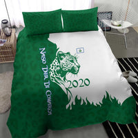 Indigenous Regions of Panama Naso Tjer Di Comarca Bedding Set with Jaguar Graphic and Green White Territory and Life 2020 - Wonder Print Shop