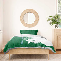 Indigenous Regions of Panama Naso Tjer Di Comarca Bedding Set with Jaguar Graphic and Green White Territory and Life 2020 - Wonder Print Shop