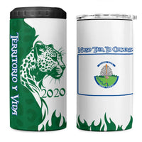 Indigenous Regions of Panama Naso Tjer Di Comarca 4 in 1 Can Cooler Tumbler with Jaguar Graphic and Green White Territory and Life 2020 - Wonder Print Shop