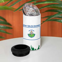 Indigenous Regions of Panama Naso Tjer Di Comarca 4 in 1 Can Cooler Tumbler with Jaguar Graphic and Green White Territory and Life 2020 - Wonder Print Shop