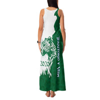Indigenous Regions of Panama Naso Tjer Di Comarca Family Matching Tank Maxi Dress and Hawaiian Shirt with Jaguar Graphic and Green White Territory and Life 2020 - Wonder Print Shop