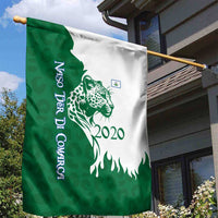 Indigenous Regions of Panama Naso Tjer Di Comarca Garden Flag with Jaguar Graphic and Green White Territory and Life 2020 - Wonder Print Shop