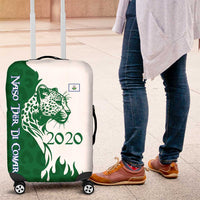 Indigenous Regions of Panama Naso Tjer Di Comarca Luggage Cover with Jaguar Graphic and Green White Territory and Life 2020 - Wonder Print Shop