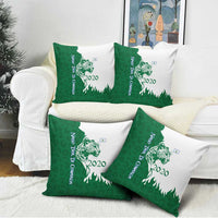 Indigenous Regions of Panama Naso Tjer Di Comarca Pillow Cover with Jaguar Graphic and Green White Territory and Life 2020 - Wonder Print Shop