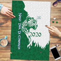 Indigenous Regions of Panama Naso Tjer Di Comarca Puzzle with Jaguar Graphic and Green White Territory and Life 2020 - Wonder Print Shop
