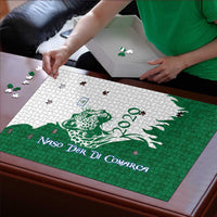 Indigenous Regions of Panama Naso Tjer Di Comarca Puzzle with Jaguar Graphic and Green White Territory and Life 2020 - Wonder Print Shop