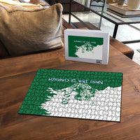 Indigenous Regions of Panama Naso Tjer Di Comarca Puzzle with Jaguar Graphic and Green White Territory and Life 2020 - Wonder Print Shop