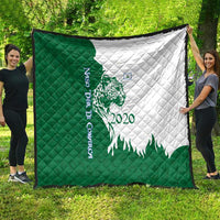 Indigenous Regions of Panama Naso Tjer Di Comarca Quilt with Jaguar Graphic and Green White Territory and Life 2020 - Wonder Print Shop