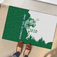 Indigenous Regions of Panama Naso Tjer Di Comarca Rubber Doormat with Jaguar Graphic and Green White Territory and Life 2020 - Wonder Print Shop