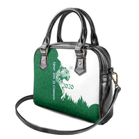 Indigenous Regions of Panama Naso Tjer Di Comarca Shoulder Handbag with Jaguar Graphic and Green White Territory and Life 2020 - Wonder Print Shop