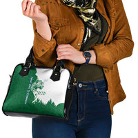 Indigenous Regions of Panama Naso Tjer Di Comarca Shoulder Handbag with Jaguar Graphic and Green White Territory and Life 2020 - Wonder Print Shop