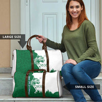 Indigenous Regions of Panama Naso Tjer Di Comarca Travel Bag with Jaguar Graphic and Green White Territory and Life 2020 - Wonder Print Shop