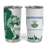 Indigenous Regions of Panama Naso Tjer Di Comarca Tumbler Cup with Jaguar Graphic and Green White Territory and Life 2020 - Wonder Print Shop