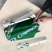 Indigenous Regions of Panama Naso Tjer Di Comarca Umbrella with Jaguar Graphic and Green White Territory and Life 2020 - Wonder Print Shop