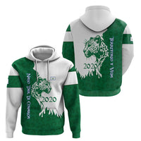 Indigenous Regions of Panama Naso Tjer Di Comarca Zip Hoodie with Jaguar Graphic and Green White Territory and Life 2020 - Wonder Print Shop