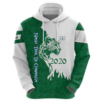 Indigenous Regions of Panama Naso Tjer Di Comarca Zip Hoodie with Jaguar Graphic and Green White Territory and Life 2020 - Wonder Print Shop