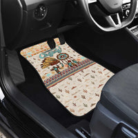 Native American Christmas Car Mats with Beige Tribal Pattern Santa Claus and Dreamcatcher Motif - Wonder Print Shop