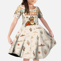 Native American Christmas Family Matching Puletasi and Hawaiian Shirt with Beige Tribal Pattern Santa Claus and Dreamcatcher Motif - Wonder Print Shop