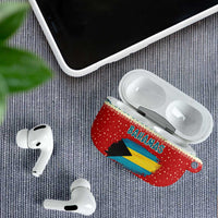 Bahamas Christmas AirPods Case with Red Festive Pattern Sailing Santa and National Flag Motif - Wonder Print Shop