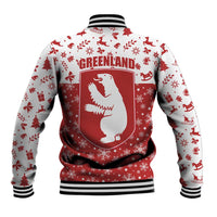 Greenland Christmas Baseball Jacket Land of Ice Heart of Fire - Wonder Print Shop