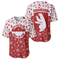 Greenland Christmas Baseball Jersey Land of Ice Heart of Fire - Wonder Print Shop