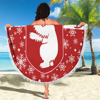 Greenland Christmas Beach Blanket Land of Ice Heart of Fire - Wonder Print Shop